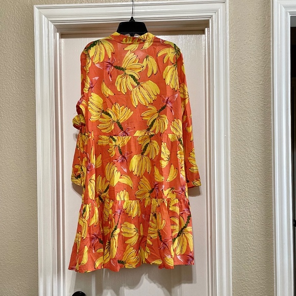 Boho Dress Coverup Tropical V Neck - Picture 2 of 6